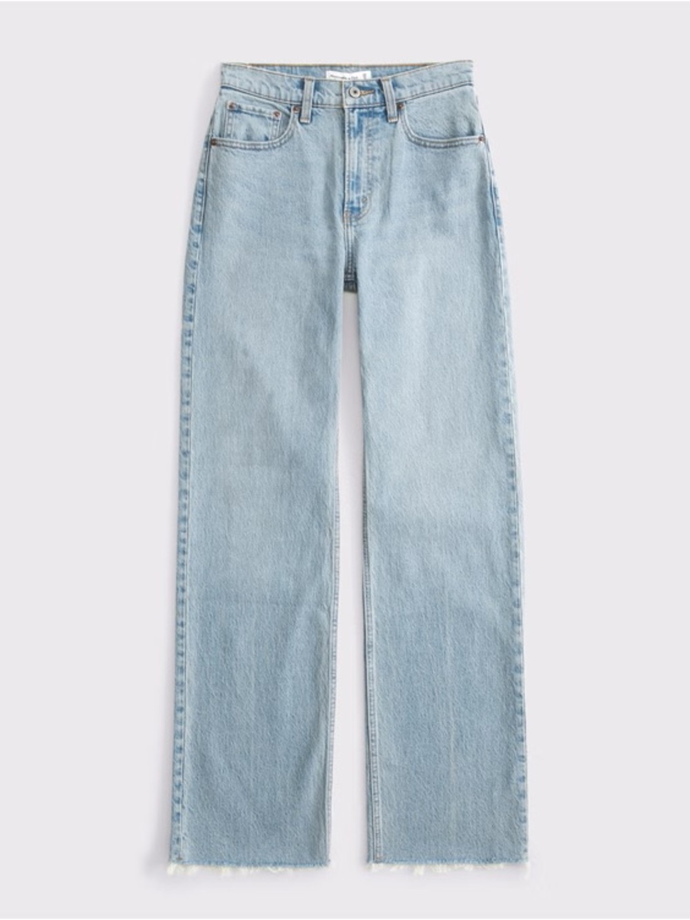Abercrombie & Fitch NWOT Light Wash High Rise 90s Relaxed Raw Hem Jean